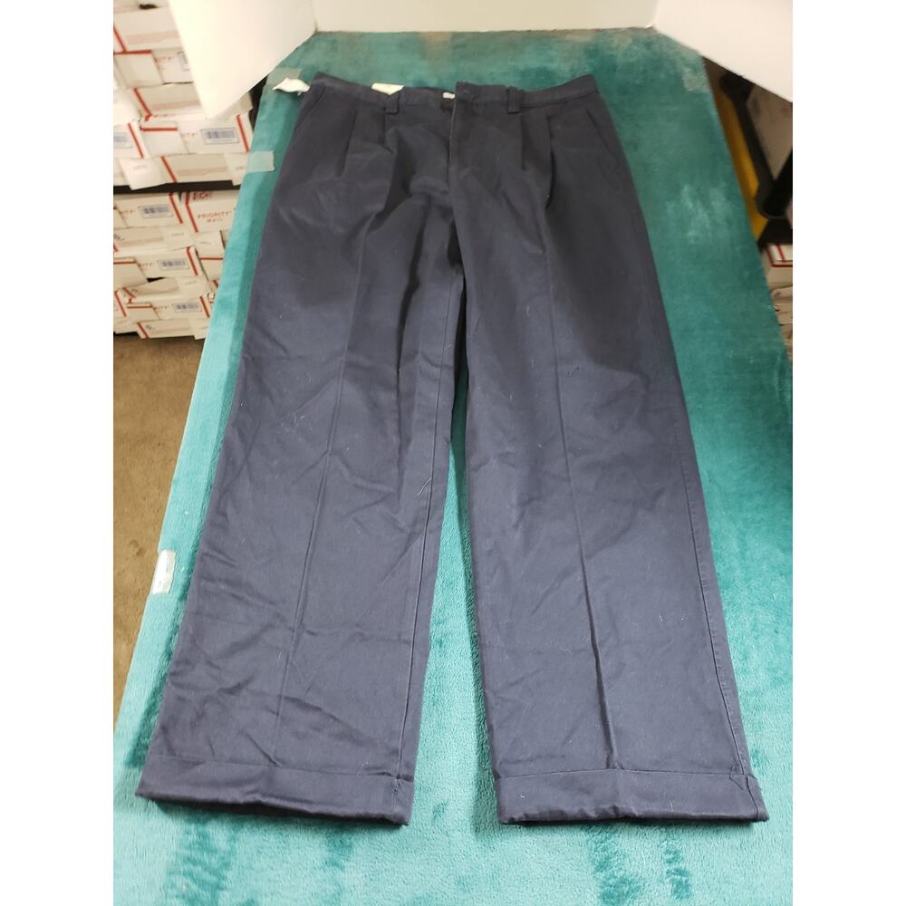 Gap Pants Size 38x32 Mens Blue Chino Khaki Stretch Work Pleated Straight NWT
